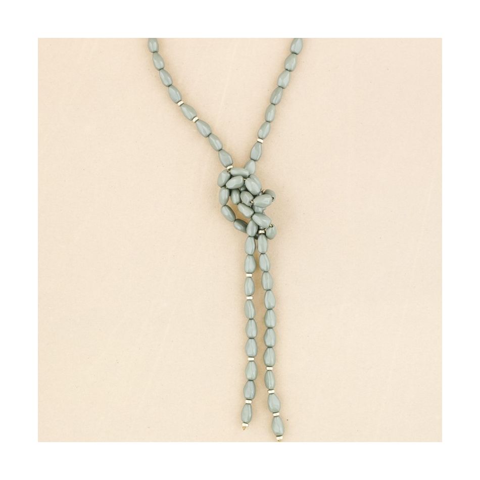 COLLAR LARGO CUENTAS RESINA