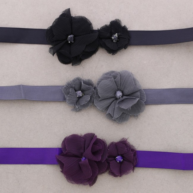 COLLAR GARGANTILLA RASO FLORES