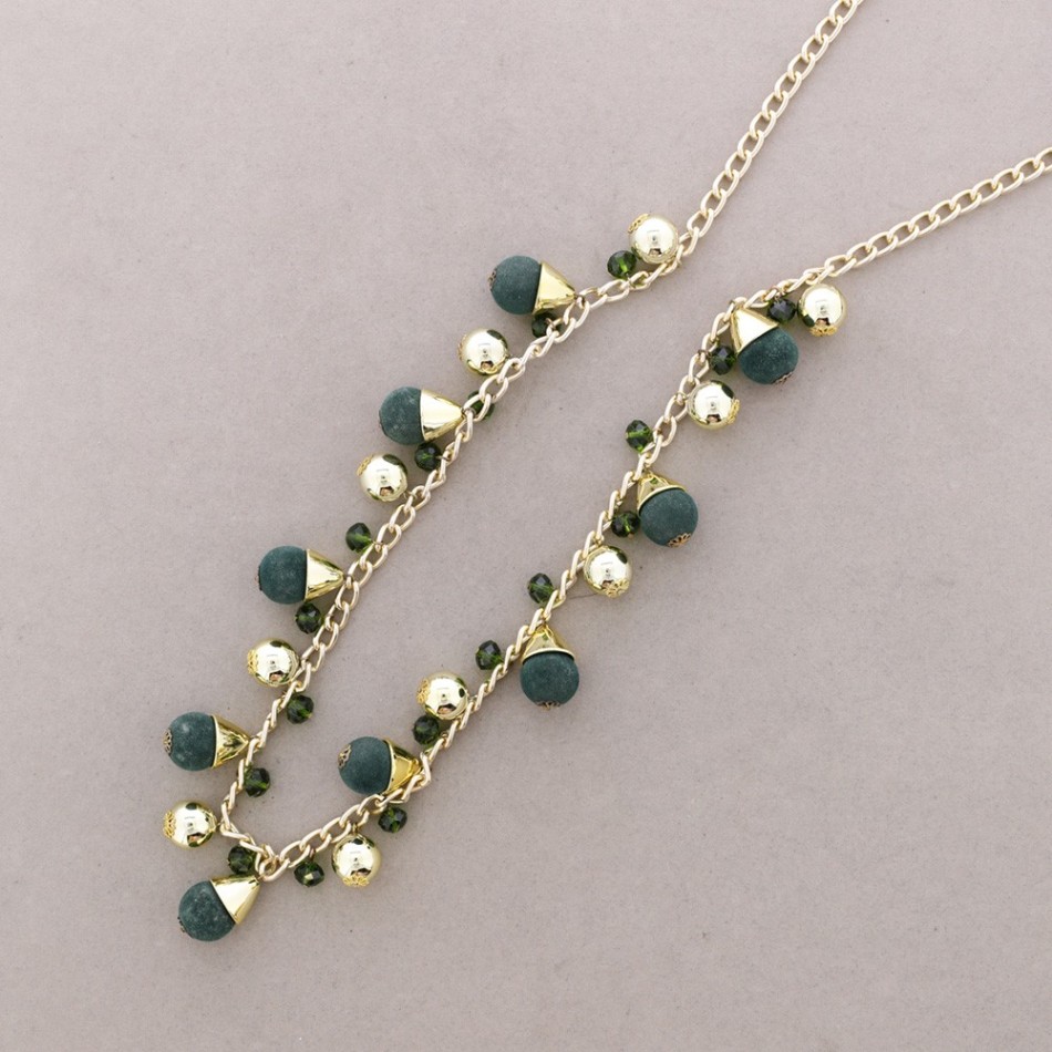 LONG BEAD CHAIN NECKLACE