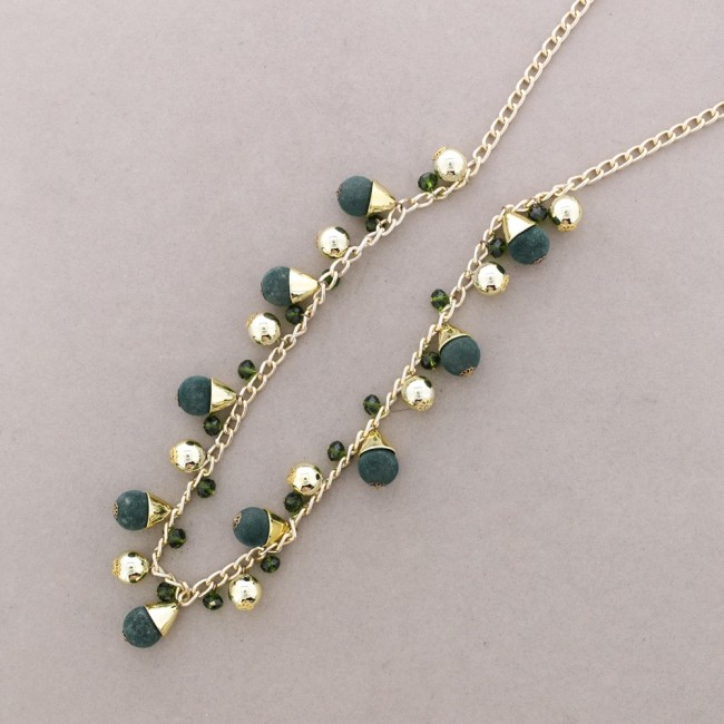 LONG BEAD CHAIN NECKLACE