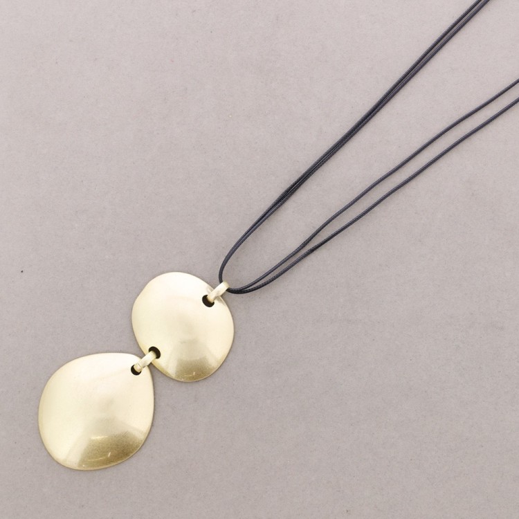 COLLAR LARGO COLGANTE DOBLE METAL
