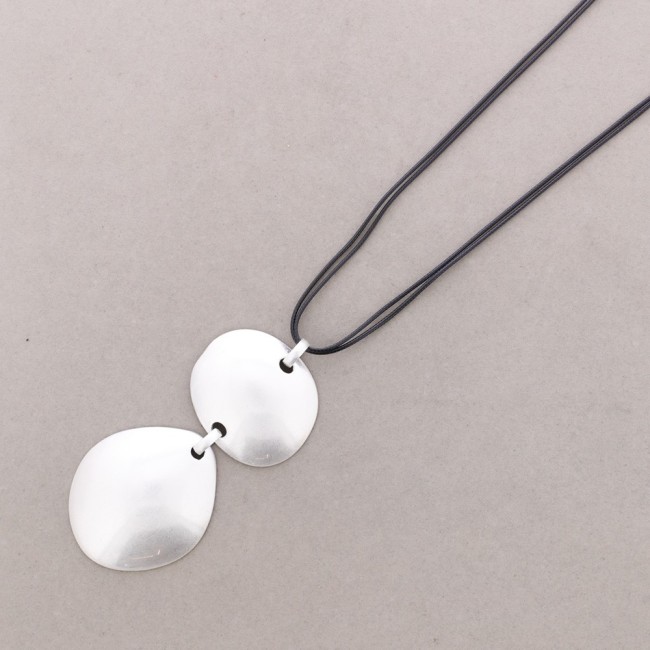 COLLAR LARGO COLGANTE DOBLE METAL