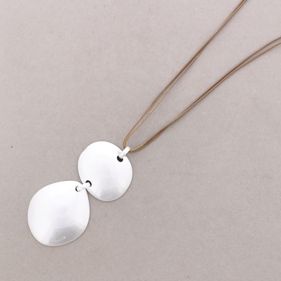 COLLAR LARGO COLGANTE DOBLE METAL