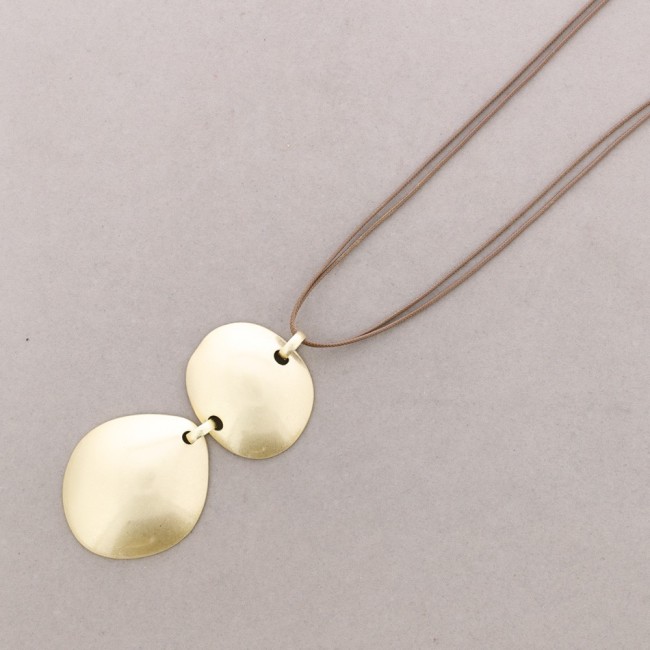 COLLAR LARGO COLGANTE DOBLE METAL