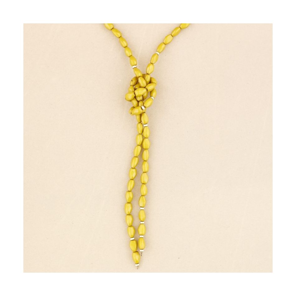 COLLAR LARGO CUENTAS RESINA