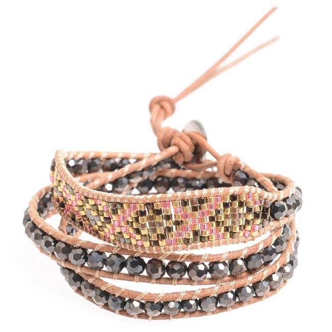 PULSERA 3 VUELTAS CUENTAS MIYUKI