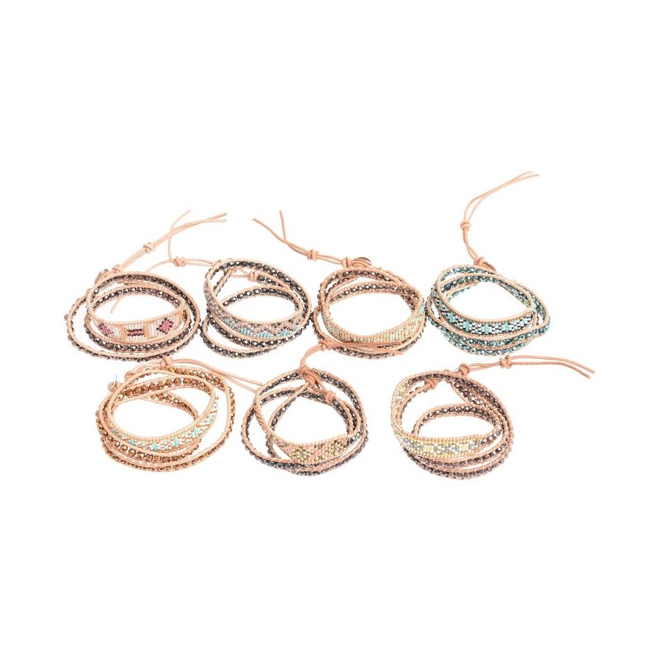 PULSERA 3 VUELTAS CUENTAS MIYUKI