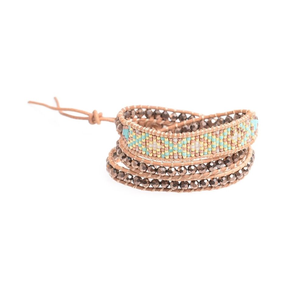 PULSERA 3 VUELTAS CUENTAS MIYUKI