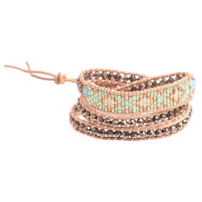 PULSERA 3 VUELTAS CUENTAS MIYUKI