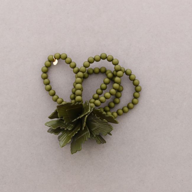 PULSERA ELÁSTICA 4 CUENTAS HOJAS RESINA