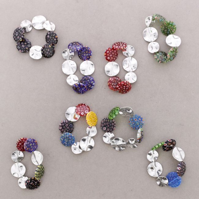 METAL AND CRYSTAL BEAD BRACELET