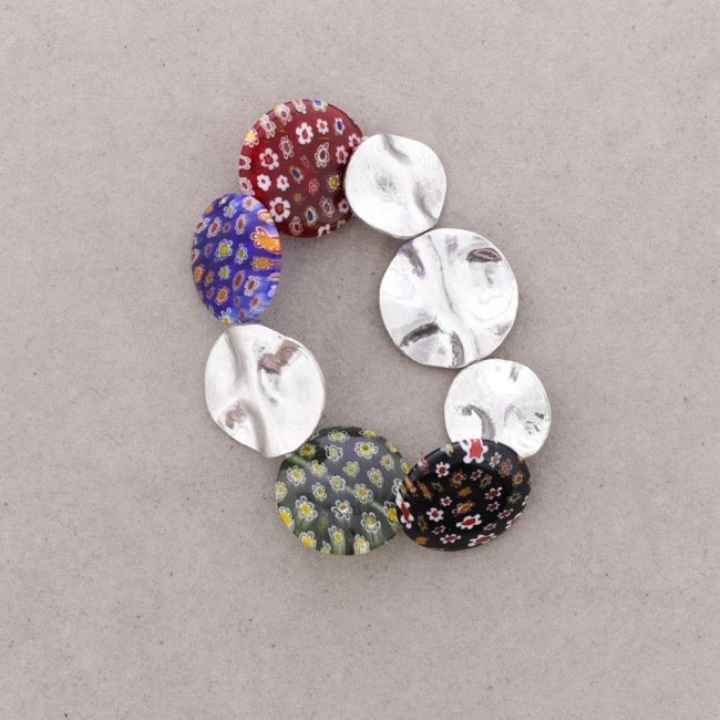 METAL AND CRYSTAL BEAD BRACELET