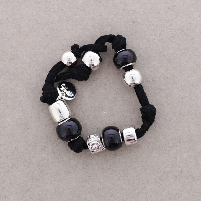 PULSERA ANTELINA CUENTAS METAL CRISTALES