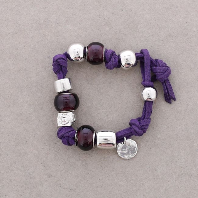 PULSERA ANTELINA CUENTAS METAL CRISTALES