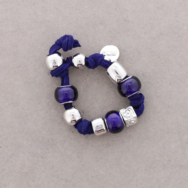 PULSERA ANTELINA CUENTAS METAL CRISTALES