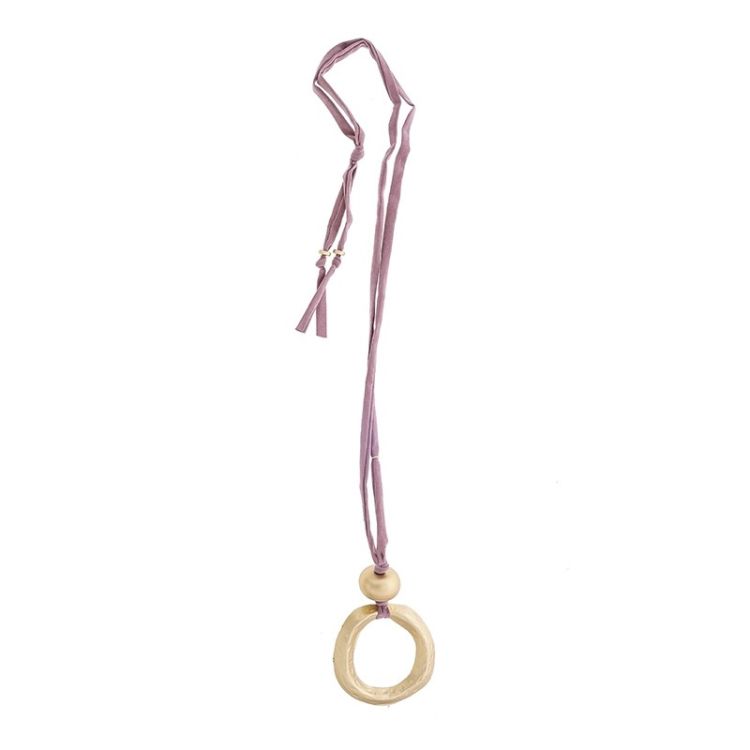 COLLAR LARGO TUBO LAZO COLGANTE ANILLA METAL 2