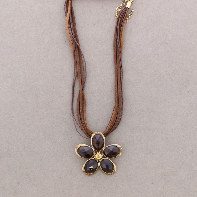 COLLAR COLG.CRISTALES FACETADAS