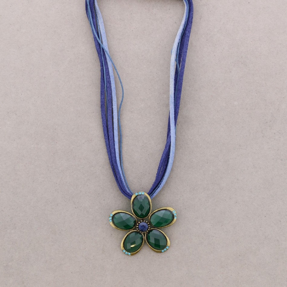 COLLAR COLG.CRISTALES FACETADAS