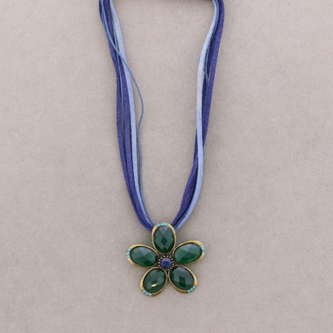 COLLAR COLG.CRISTALES FACETADAS