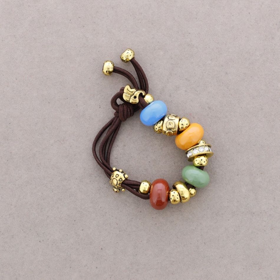 CERAMIC METAL BEADS BRACELET