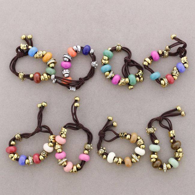CERAMIC METAL BEADS BRACELET