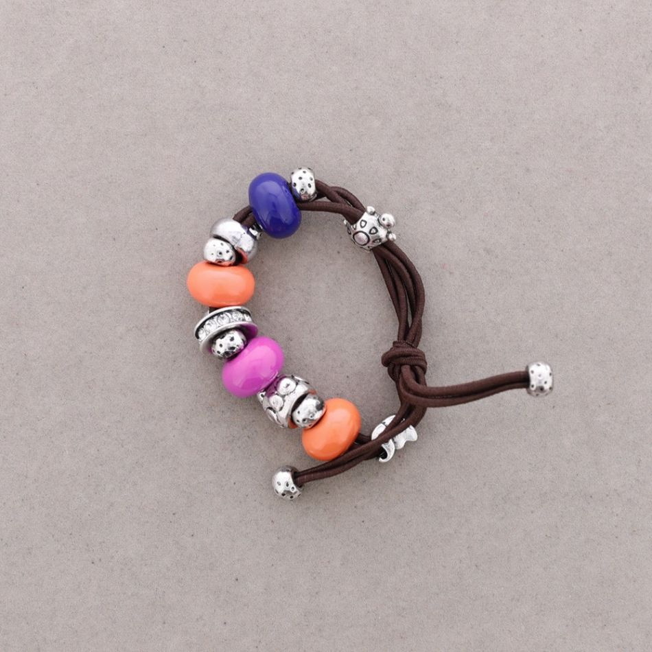 PULSERA DE CUENTAS METAL CERÁMICA