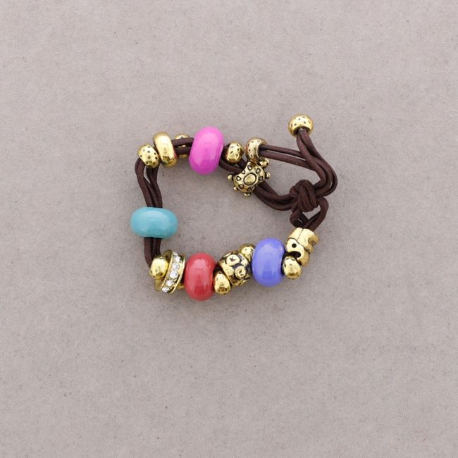 PULSERA DE CUENTAS METAL CERÁMICA