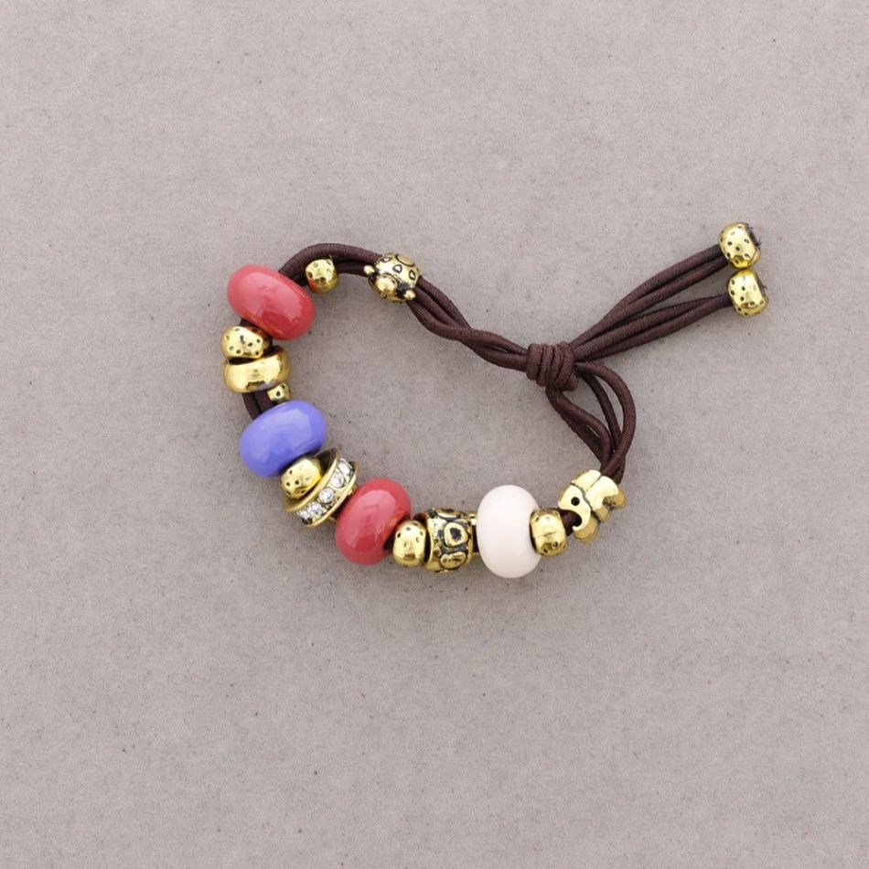 CERAMIC METAL BEADS BRACELET
