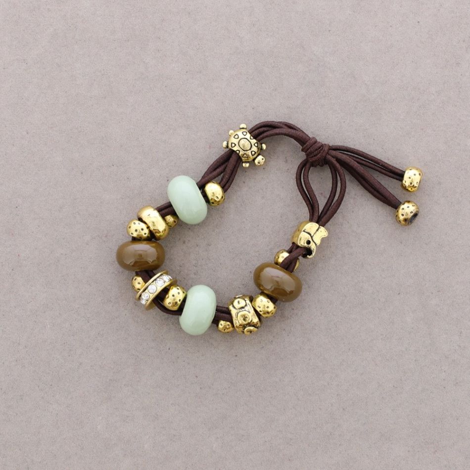 CERAMIC METAL BEADS BRACELET