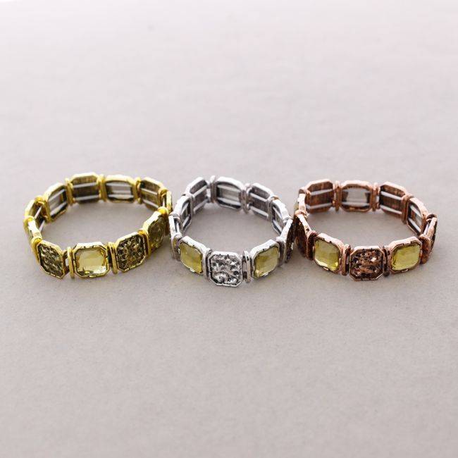 PULSERA METAL CRISTALES