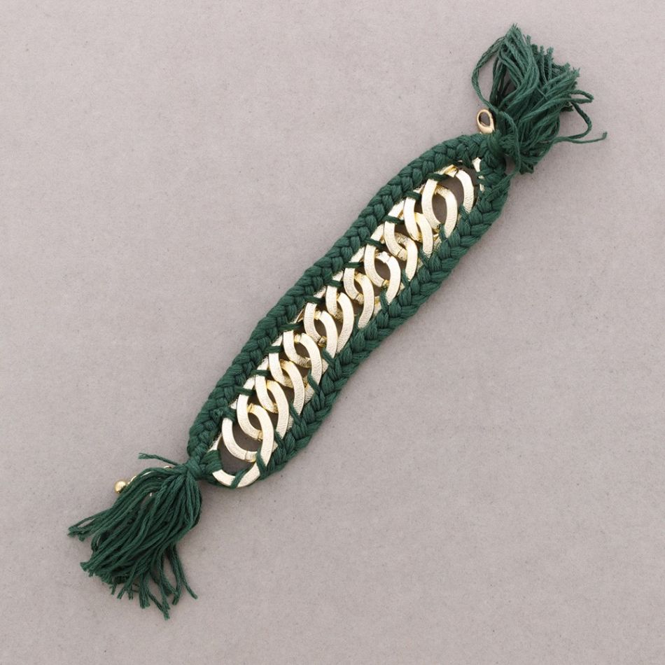 PULSERA CADENAS HILO TRENZADO