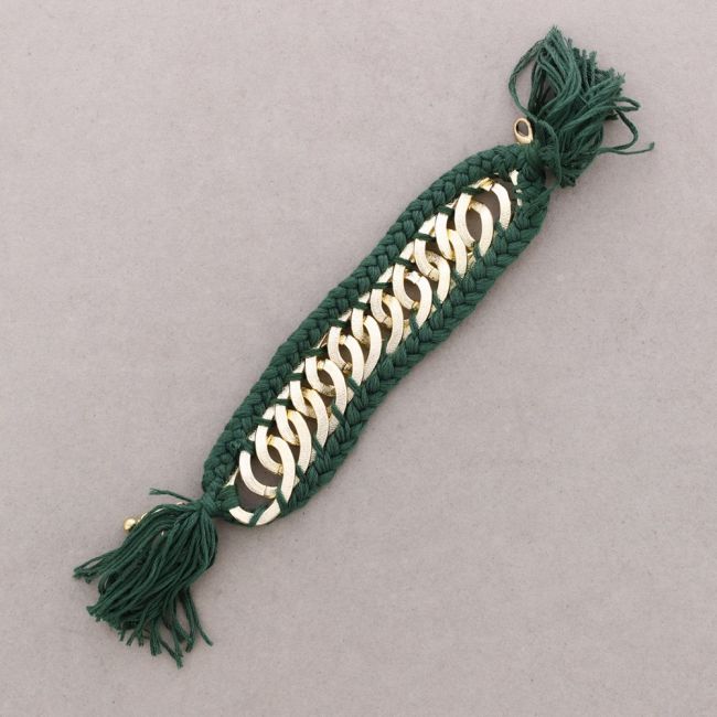 PULSERA CADENAS HILO TRENZADO