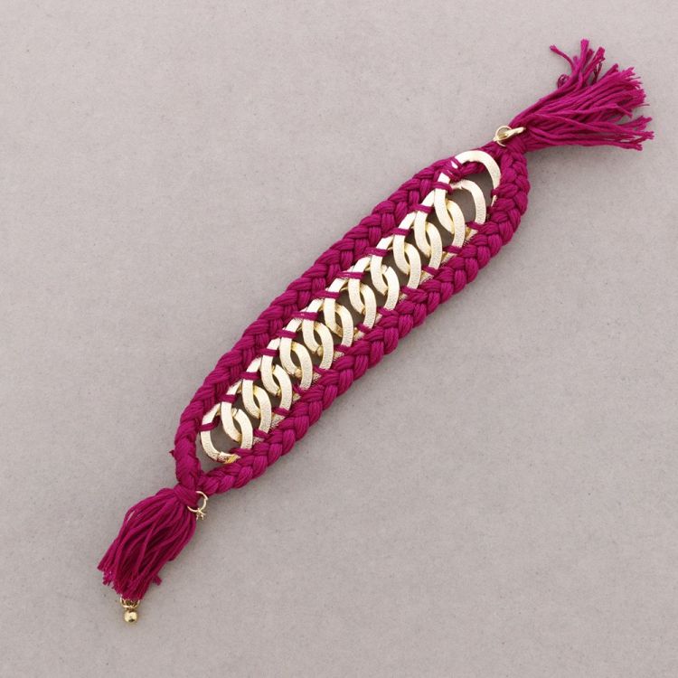 PULSERA CADENAS HILO TRENZADO 2
