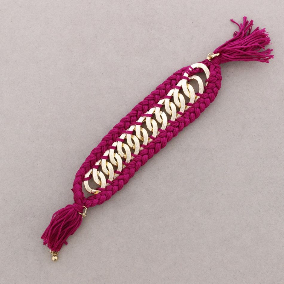 PULSERA CADENAS HILO TRENZADO