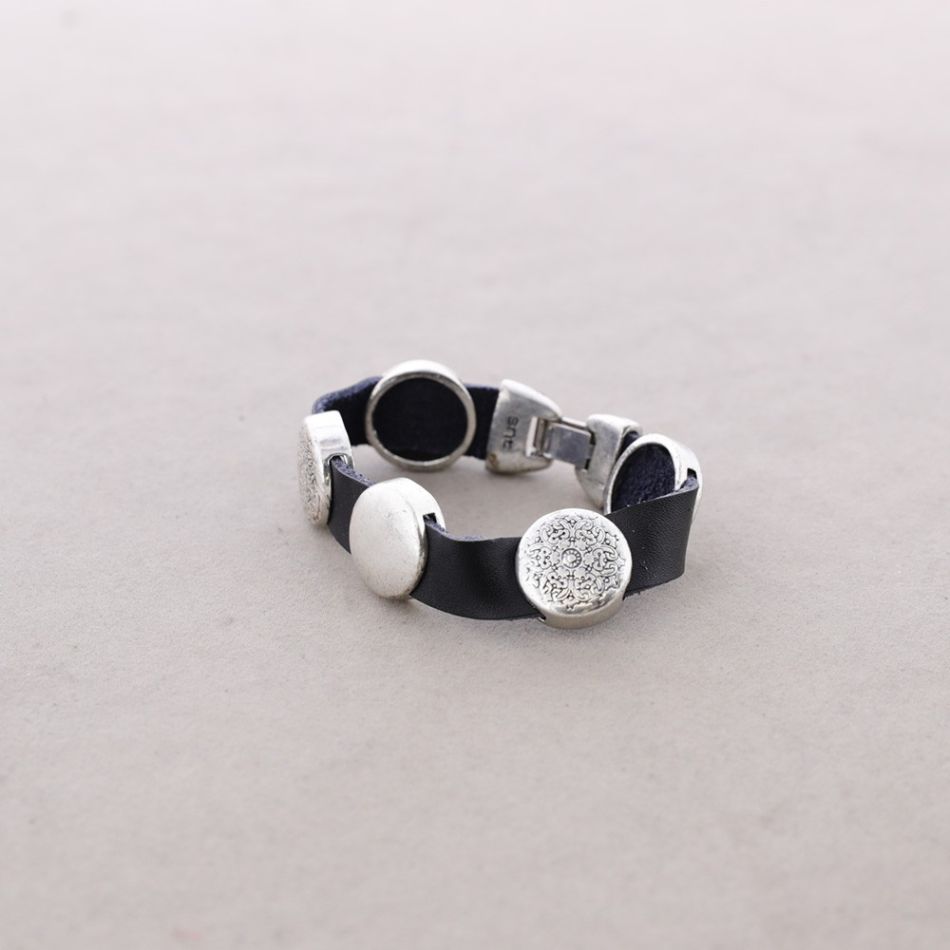 PULSERA CUERO METAL
