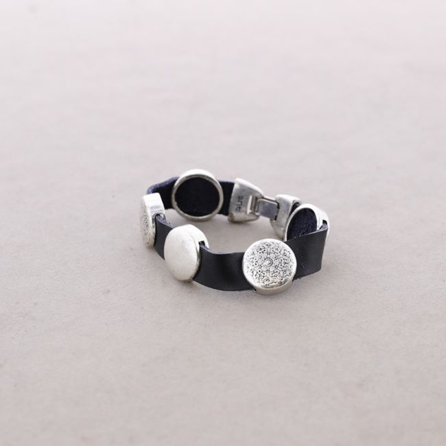PULSERA CUERO METAL