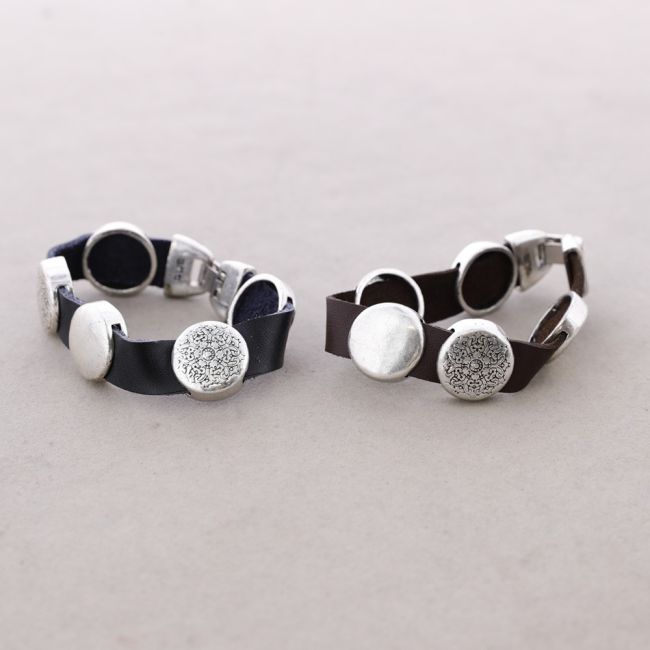 PULSERA CUERO METAL