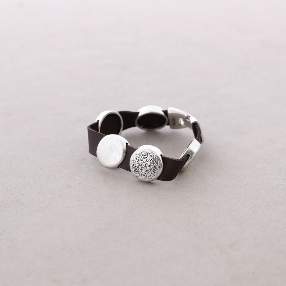 PULSERA CUERO METAL