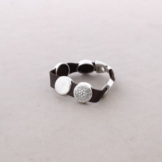 PULSERA CUERO METAL