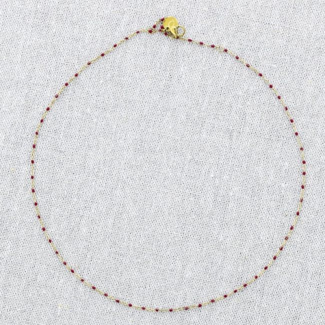 STEEL ENAMEL SHORT NECKLACE