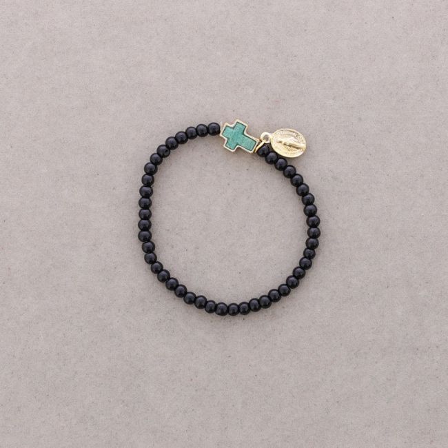 ENAMEL METAL CRYSTAL BEADS BRACELET