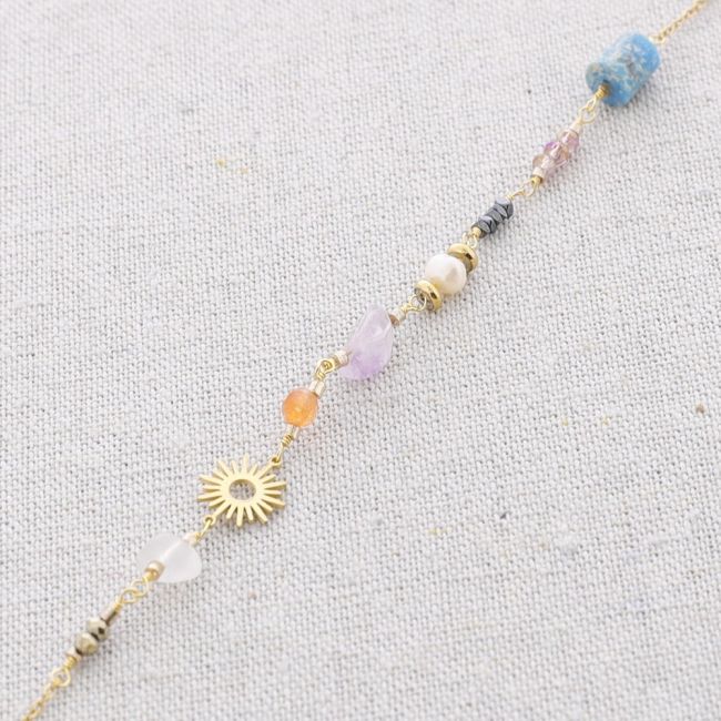SOLES STONES STEEL SHORT NECKLACE