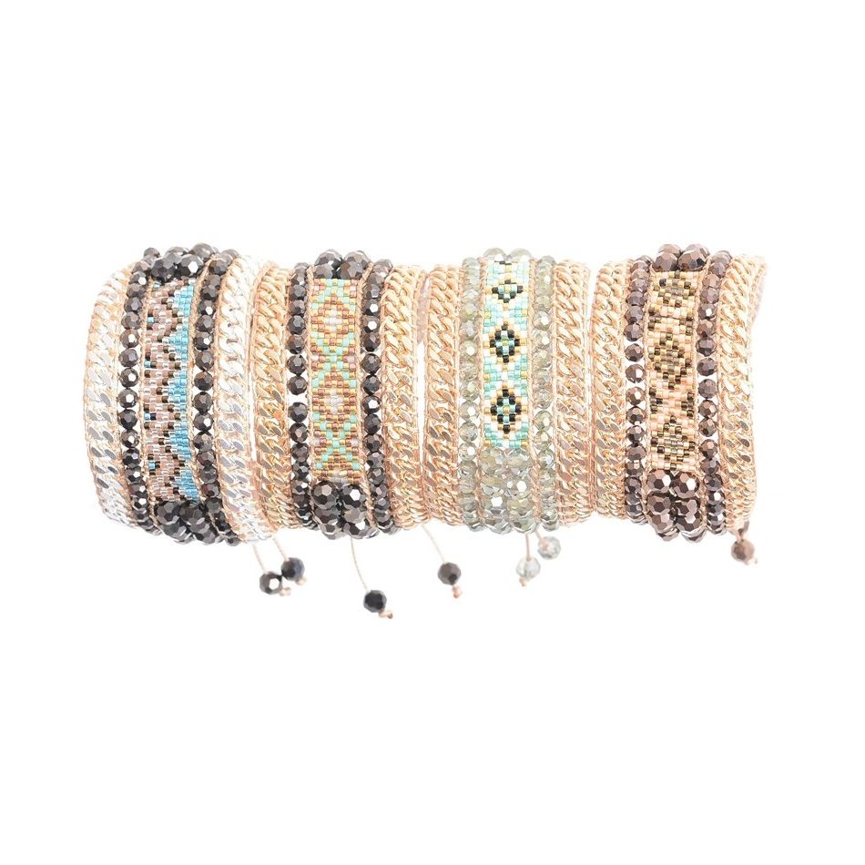 PULSERA MACRAMÉ CUENTAS MIYUKI