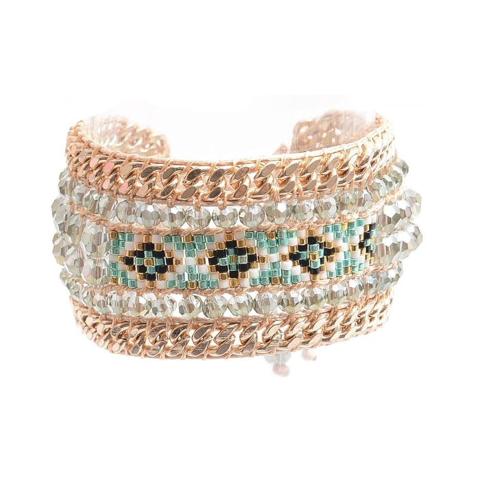 PULSERA MACRAMÉ CUENTAS MIYUKI