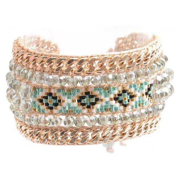 PULSERA MACRAMÉ CUENTAS MIYUKI