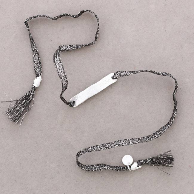 MESSAGE PLATE CORD BRACELET