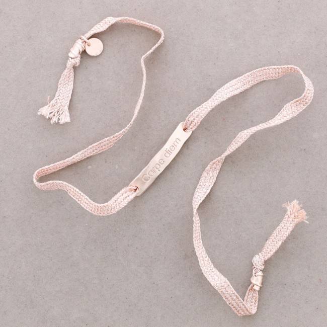 MESSAGE PLATE CORD BRACELET