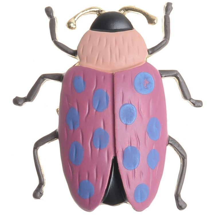 MATTE ENAMEL METAL INSECT BROOCH