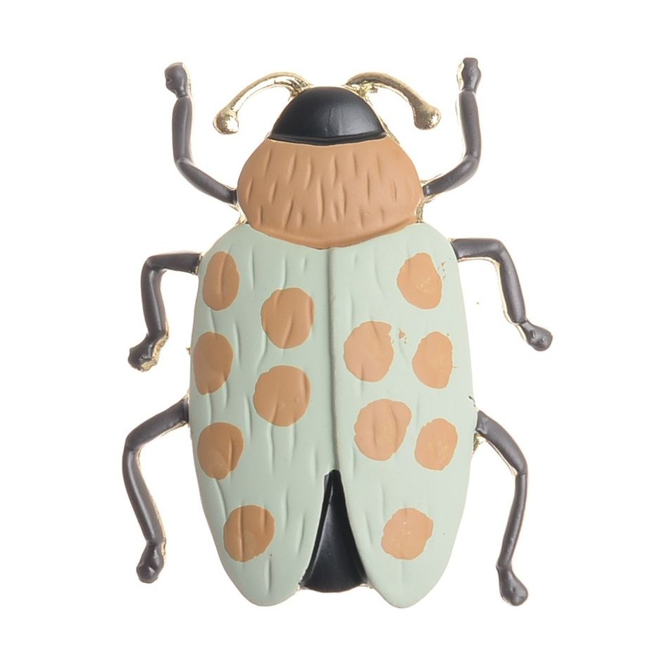 MATTE ENAMEL METAL INSECT BROOCH