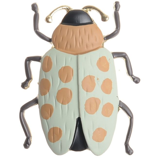 MATTE ENAMEL METAL INSECT BROOCH